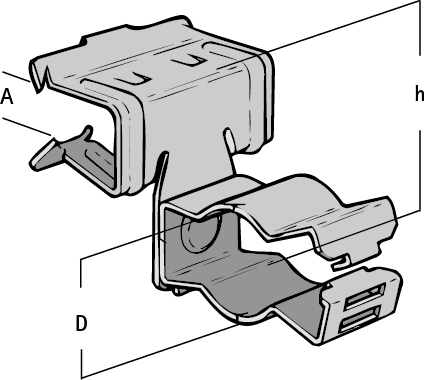 Beam Clip 4-8mm Flange for M25 Conduit 