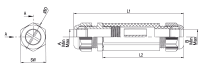 IP68 Nylon Joint Gland 11-17 (Not Supplied with Connectors)