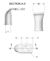 25mm² Cable Entry, M8 Hole, Right Angled