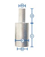 10mm² Solid Reducing Pin