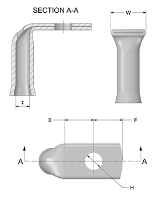 10mm² Cable Entry, M8 Hole, Right Angled