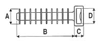 Black Fixing Bolt, 9mm Drill Size, 9mm Max Tie Width