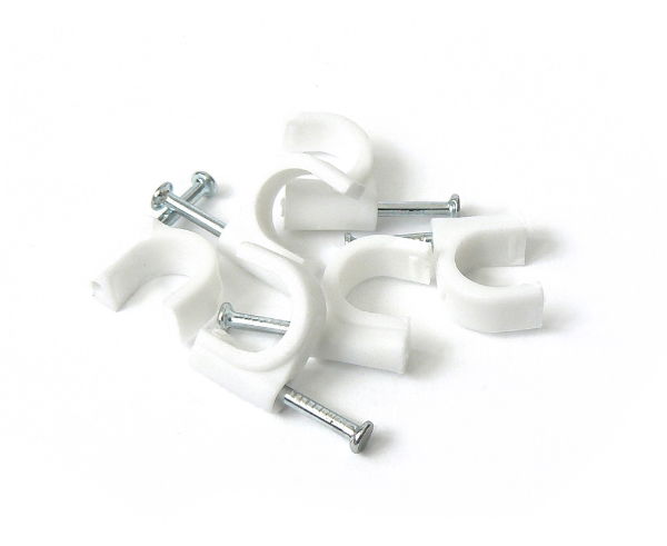 25mm Round Clip, White