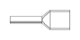 Twin 0.75mm² Cable, White Insulation, 8mm Pin Length