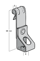 1-5mm Vertical Flange, Threaded M6 Rod