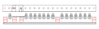 14 Way, 1 Link Earth Bar. 50x6 Bar, M10 Bolts, 35mm Centres