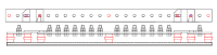 14 Way, 2 Link Earth Bar. 50x6 Bar, M10 Bolts, 35mm Centres