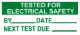 PAT Test Labels "TESTED FOR ELECTRICAL SAFETY"