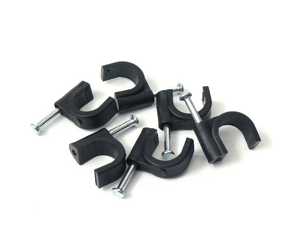 25mm Round Clip, Black