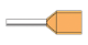 Twin 0.5mm² Cable, Orange Insulation, 8mm Pin Length