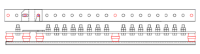 16 Way, 1 Link Earth Bar. 50x6 Bar, M10 Bolts, 35mm Centres