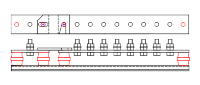 8 Way, 1 Link Earth Bar. 50x6 Bar, M10 Bolts, 35mm Centers