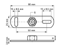 M8/M10 BIS WALL PLATE